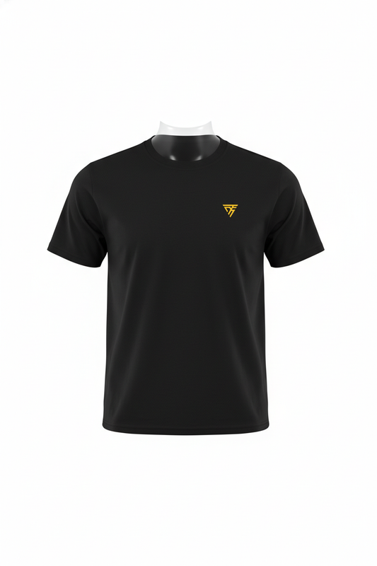 T-shirt manga curtas unisex logo bordado