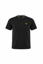 T-shirt manga curtas unisex logo bordado