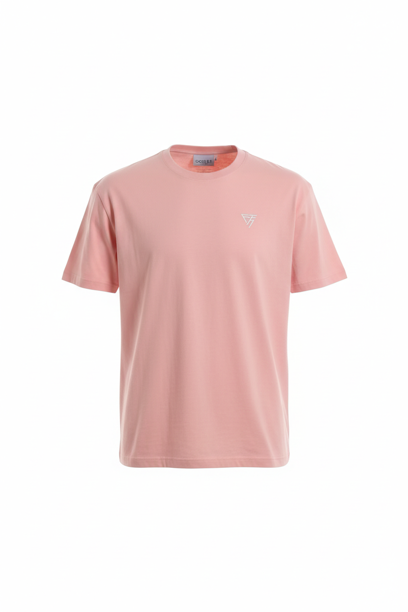 T-shirt manga curtas unisex logo bordado