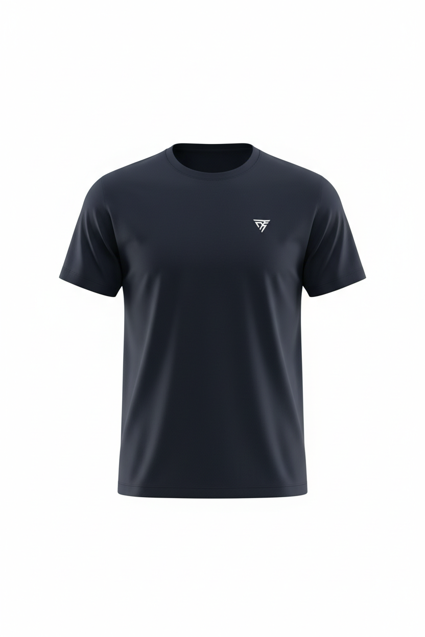 T-shirt manga curtas unisex logo bordado