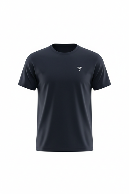 T-shirt manga curtas unisex logo bordado