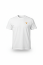 T-shirt manga curtas unisex logo bordado